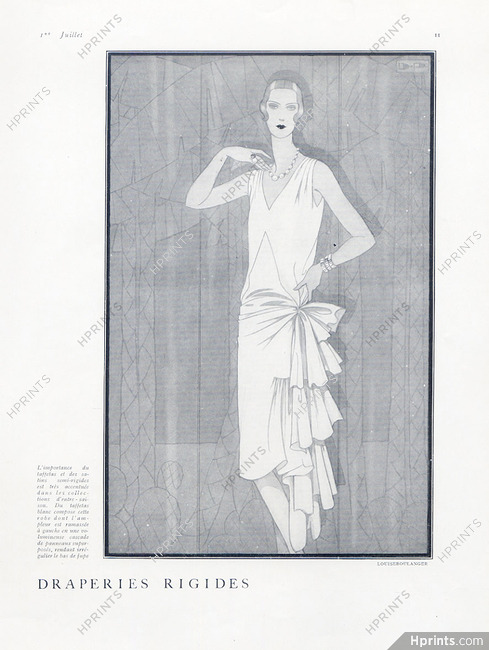 Louiseboulanger 1927 robe blanche drapée, Douglas Pollard