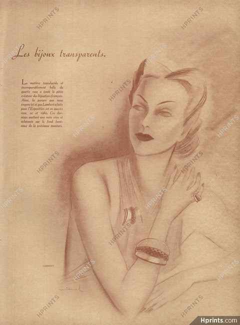 Lambert (Jewels) 1937 Les bijoux transparents, Renéburel