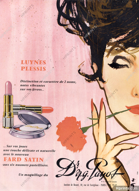 Payot (Cosmetics) 1960 René Gruau, Luynes Plessis