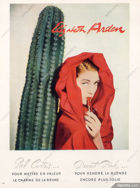 Elizabeth Arden (Cosmetics) 1948 Red Cactus Desert Pink
