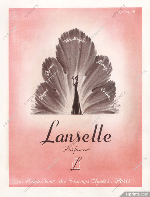 Lanselle (Perfumes) 1945 Pique, Banco, Martingale, Forcing, Coucou, Rottiers
