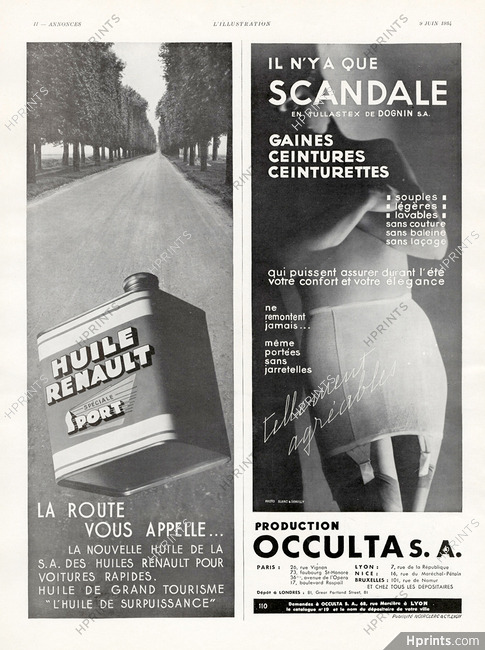 Scandale Occulta (Girdles) 1934 Dognin, Photo Blanc & Demilly