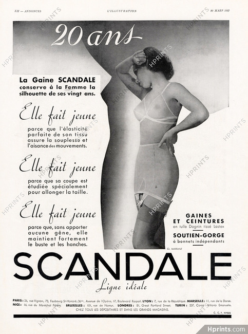 Scandale 1937 Girdle, Bra (L)