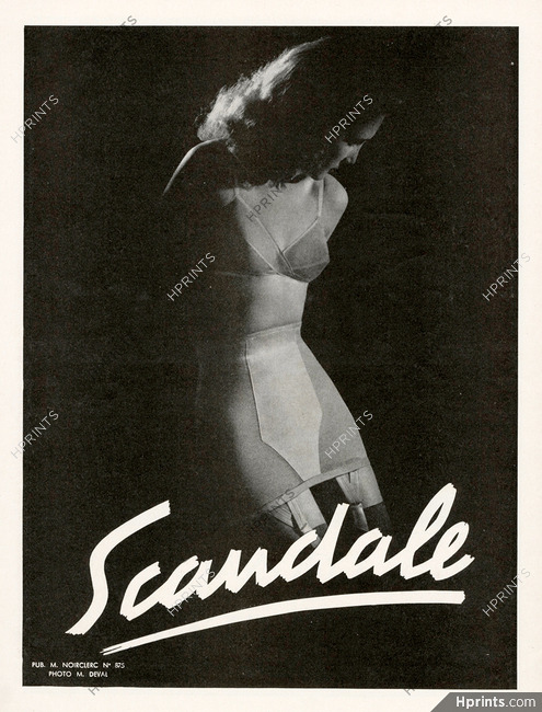 Scandale (Lingerie) 1949 Girdle, Bra (L) Photo Deval 875