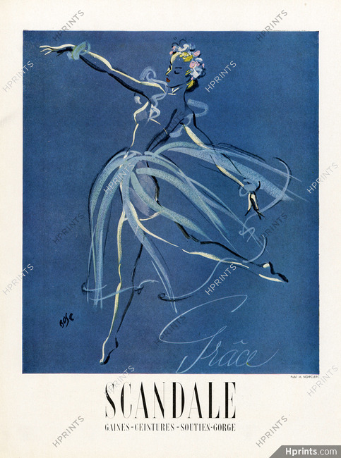 Scandale 1947 Grâce, Dancer, Fernando Bosc (L)
