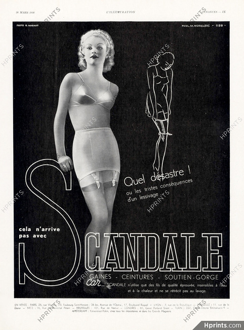 Scandale (Lingerie) 1967 Panty Girdle, Bra — Advertisement