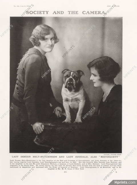 Lady Doreen, and Lady Suirdale 1926 "Mistinguett", English Bulldog
