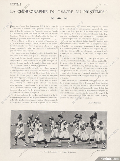 La Chorégraphie du "Sacre du Printemps", 1921 - Theatre Costume, Texte par Jean Bernier