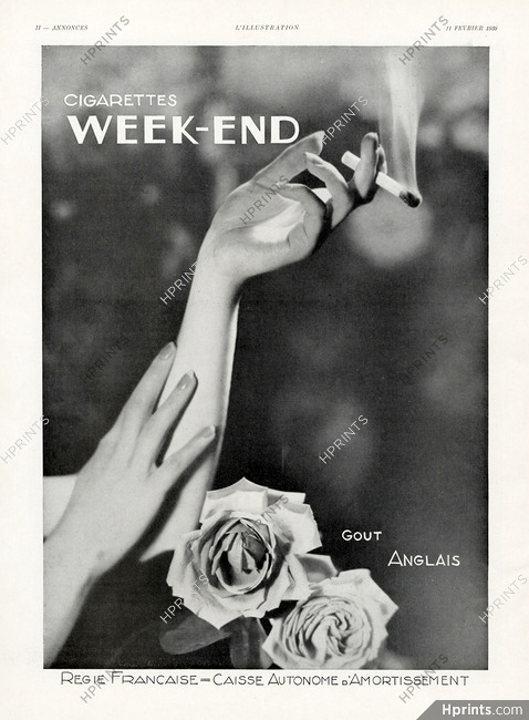 Week-End (Cigarettes) 1939 Goût Anglais