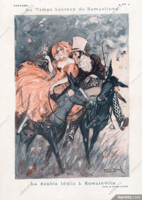 Marcel Bloch 1926 "Au Temps du Romantisme", Lovers