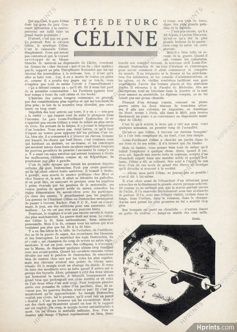Céline, 1933 - Tête de Turc, (Louis-Ferdinand Destouches), Texte par Bing