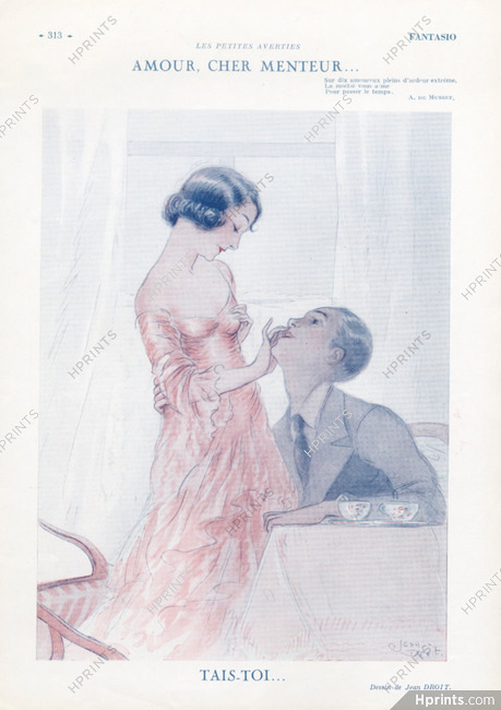 Jean Droit 1932 Lovers, "Amour, Cher menteur"
