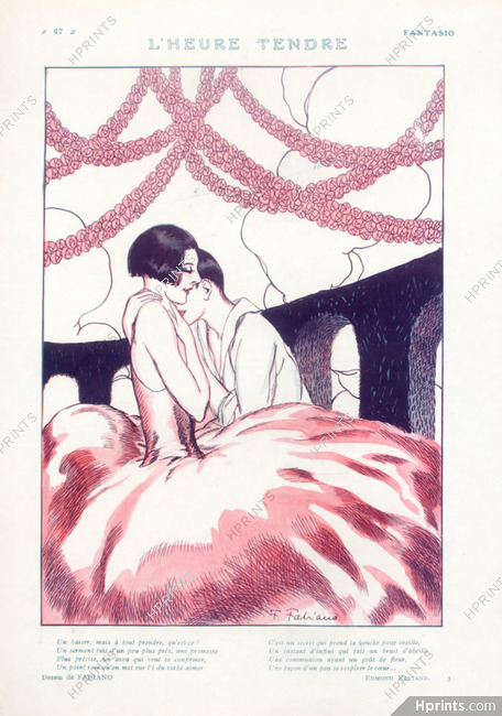 L'Heure Tendre, 1923 - Fabiano Lovers, Texte par Edmond Rostand
