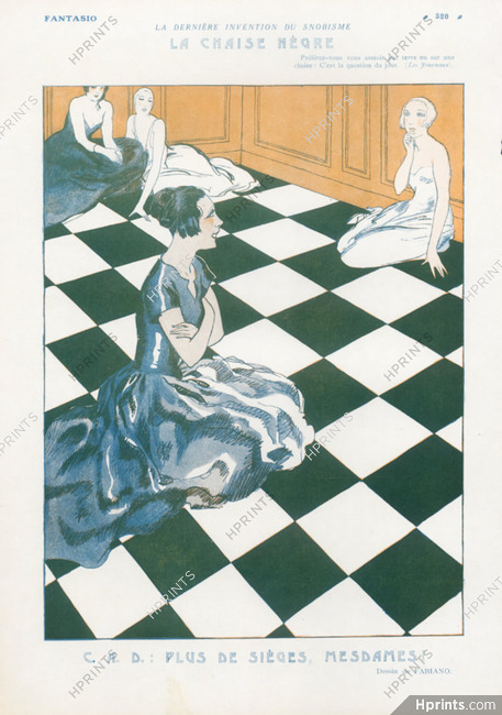 Fabiano 1924 Snobbery, "La Chaise Nègre"
