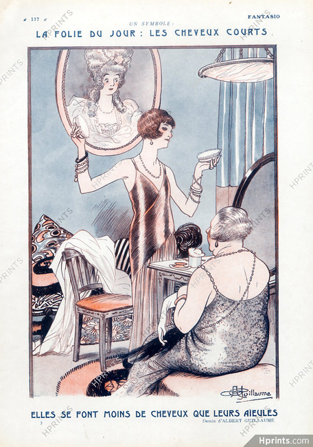 Albert Guillaume 1923 New Hairstyle "to the Flapper"