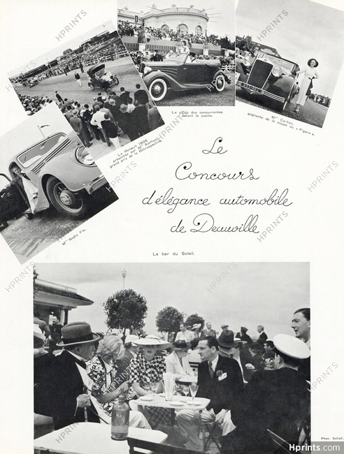 Mme Cartier 1936 Gagnante de la coupe Figaro, Concours d'Elegance Automobile de Deauville