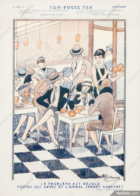 Albert Guillaume 1926 Tom-Pouce Tea, Flapper