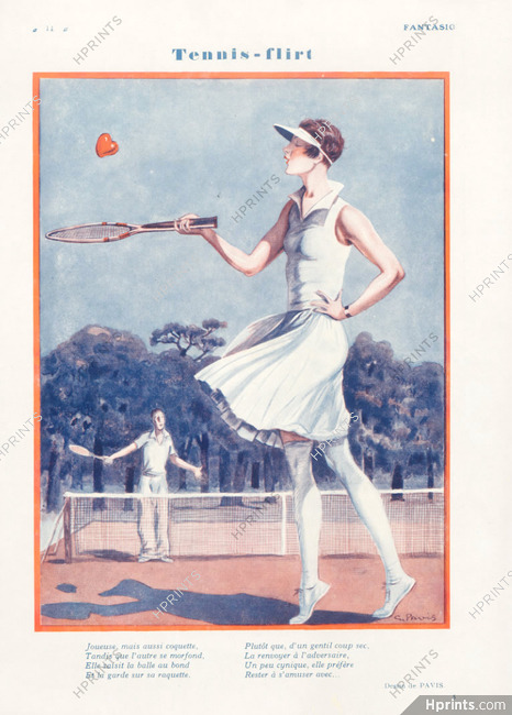 Georges Pavis 1928 Tennis-Flirt, Tennis Players