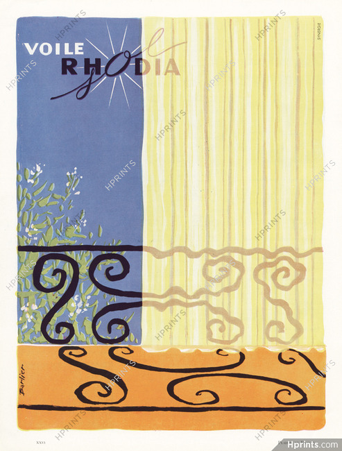 Rhodia (Textile) 1956 Barlier