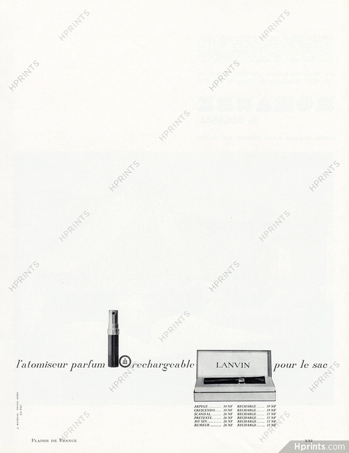 Lanvin (Perfumes) 1961 Atomizer, Atomiseur