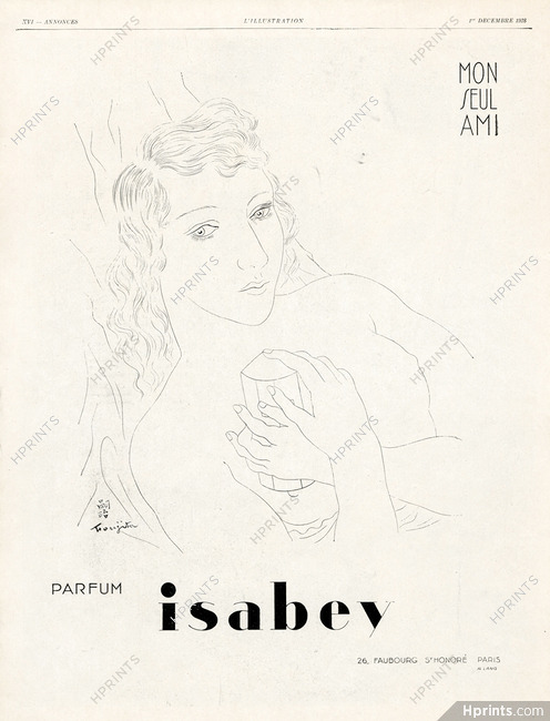 Isabey (Perfumes) 1928 Mon Seul Ami, Foujita (L)