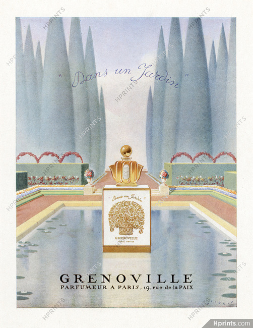 Grenoville (Perfumes) 1946 Dans un Jardin, Wilquin (L)