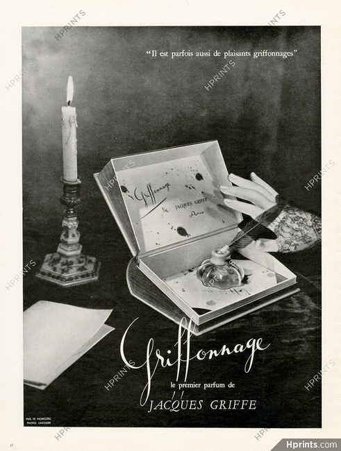 Jacques Griffe (Perfumes) 1949 Griffonnage, Photo Lavoisier
