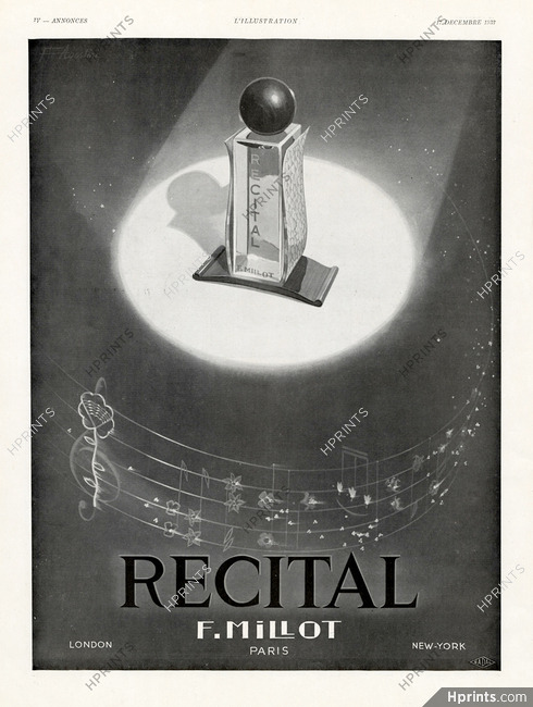Millot (Perfumes) 1938 Récital