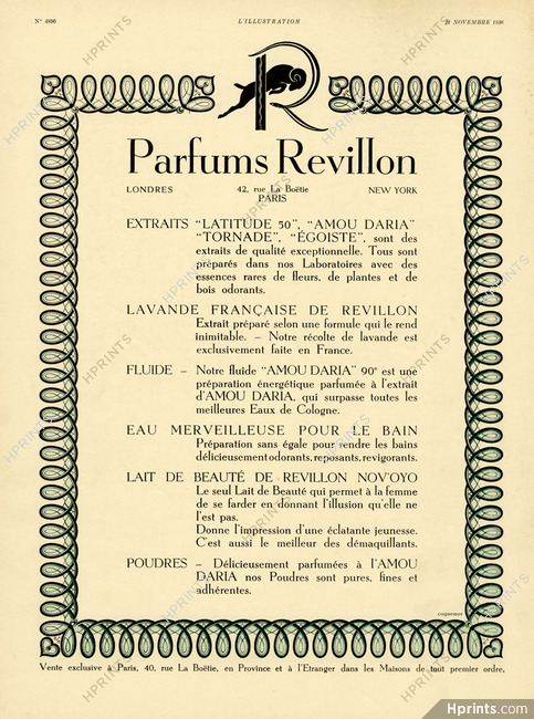 Revillon (Perfumes) 1936