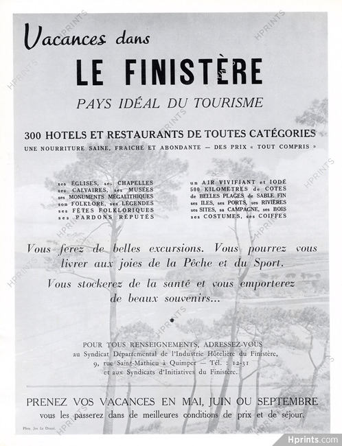 Vacances dans Le Finistère 1953 Phot. Jos Le Doaré