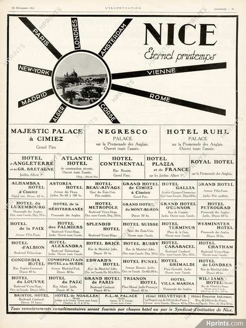 Nice 1925 Eternel Printemps