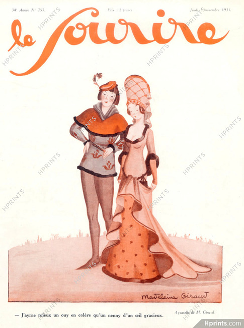 Madeleine Giraud 1931 Lovers, Medieval Costumes