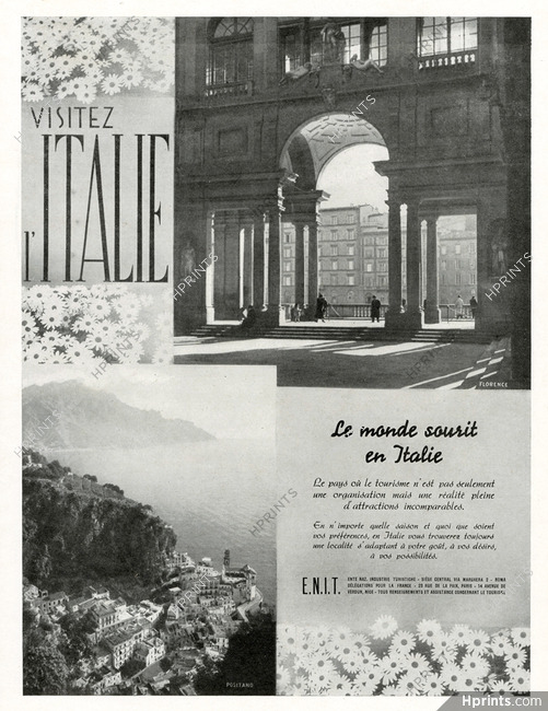 Office du Tourisme - Italie (Italia) 1949 Florence, Positano