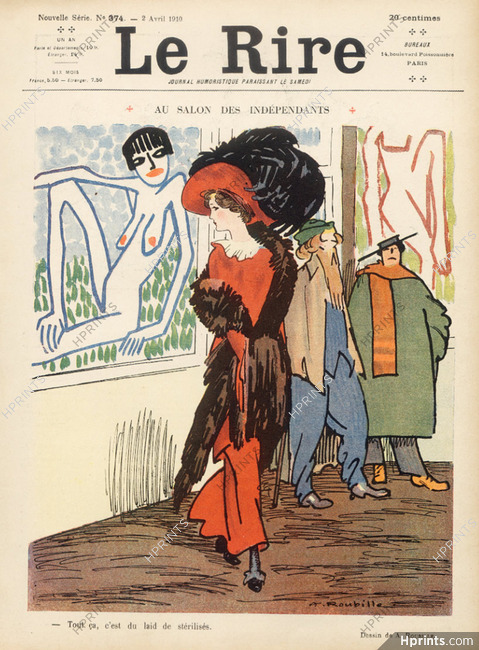Auguste Roubille 1910 "Au Salon des Indépendants" The New Paint, Nude.