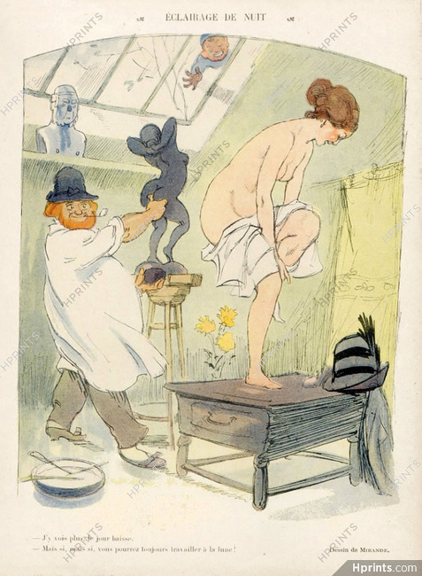 Henry Mirande 1910 Model, Art Modeling, Nude, Nudity