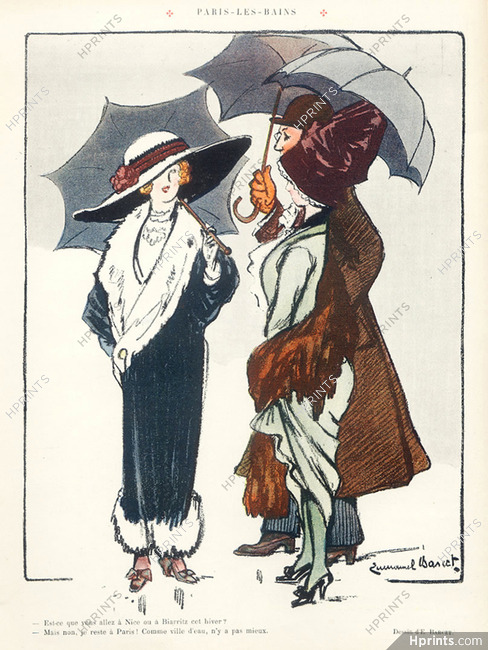 Emmanuel Barcet 1910 Paris les Bains, Elegants