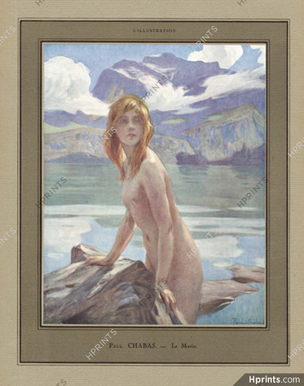 Paul Chabas 1924 "Le Matin" Nude