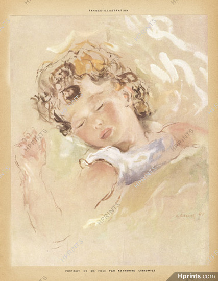 Katherine Librowicz 1949 Portrait de ma fille
