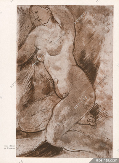 Henry de Waroquier 1947 Sépia, Nude