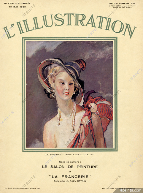 Domergue 1933 "Diane", Cover