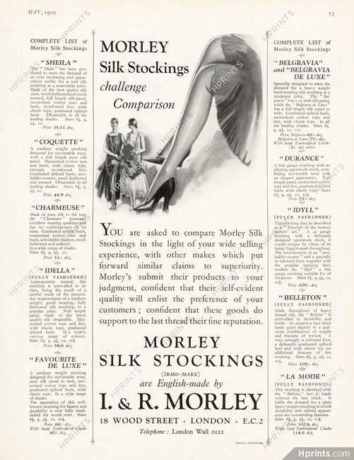 I & R Morley (Silk Stockings) 1929