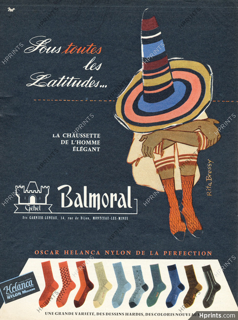 Balmoral 1959 Socks, Mexico, Rita Bressy