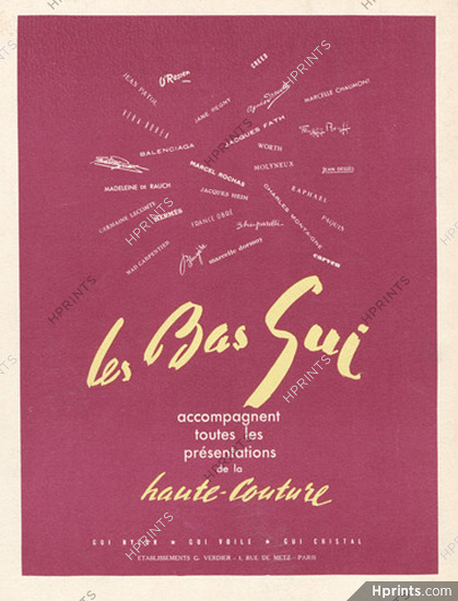 Bas Gui 1950 (Rouge-violet)