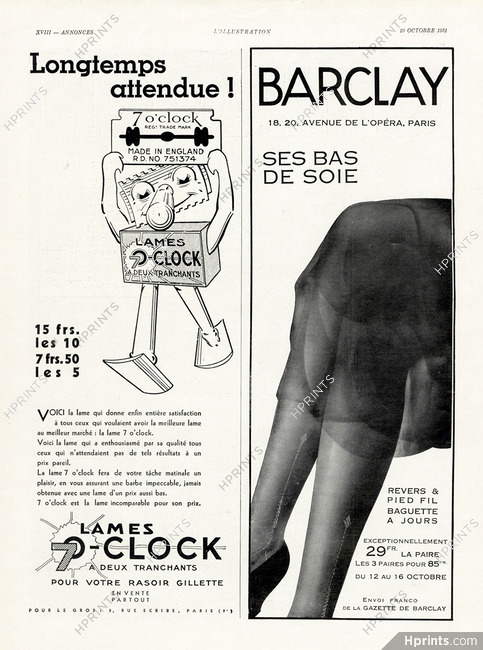 Barclay (Hosiery, Stockings) 1931