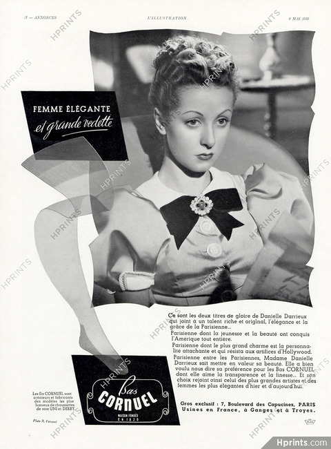 Cornuel Stockings 1939 Danielle Darrieux