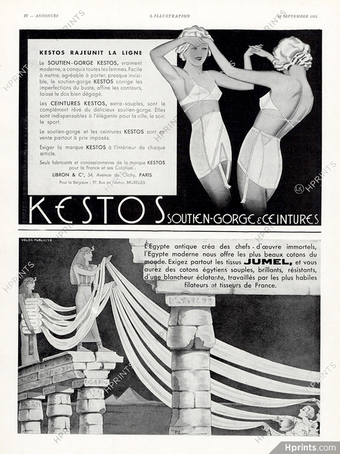 Kestos (Lingerie), Jumel (Egypt, Pem) 1934