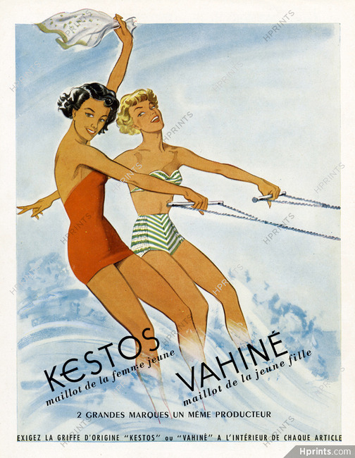 Kestos (Swimwear) 1949 Vahiné, Water ski