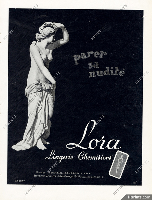 Lora (Lingerie) 1947 Parer sa nudité