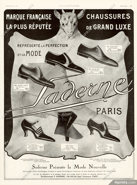 Ets P.Saderne (Shoes) 1923 — Advertisement