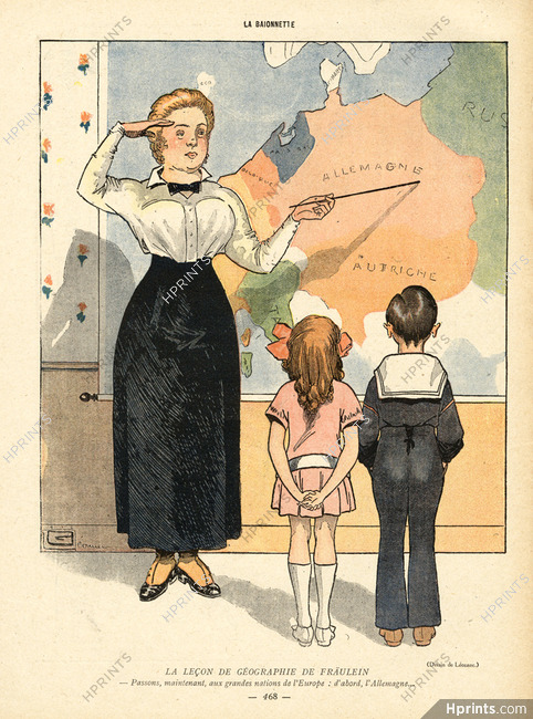 Georges Léonnec 1916 Leçon de Géographie de Fräulein